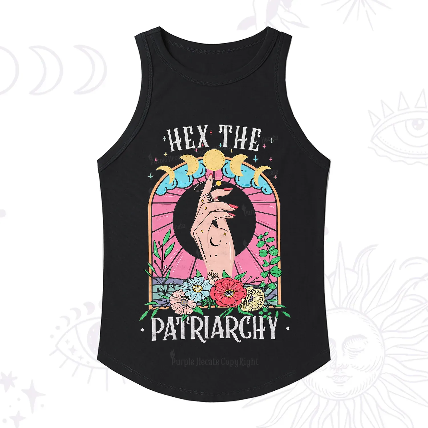 Purplehecate Hex The Patriarchy Racerback Tank Top