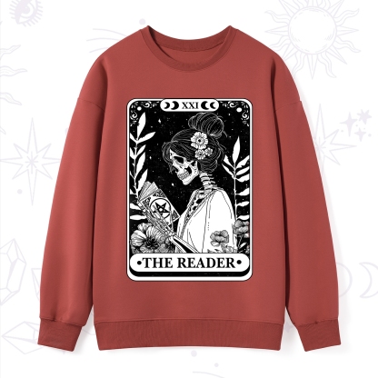 Purplehecate The Reader Skeleton Tarot Sweatshirt
