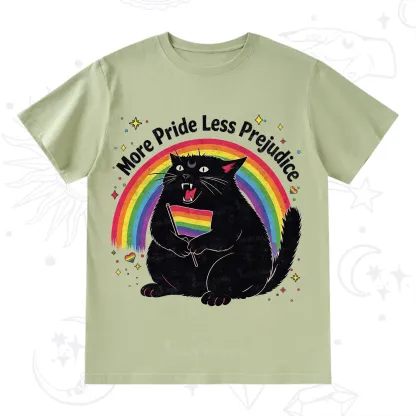Purplehecate More Pride Less Prejudice Cat T-Shirt