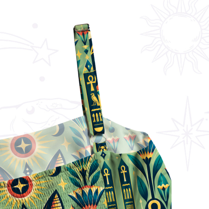Purplehecate Mystic Egyptian Cat Totem Wide Straps Maxi Dress