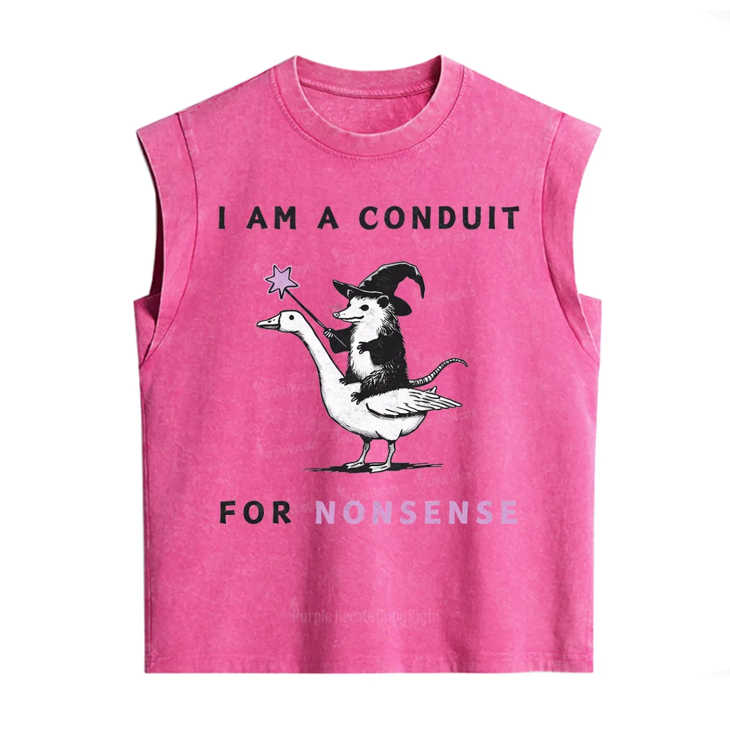 Purplehecate I Am A Conduit For Nonsense Vintage Washed Tank
