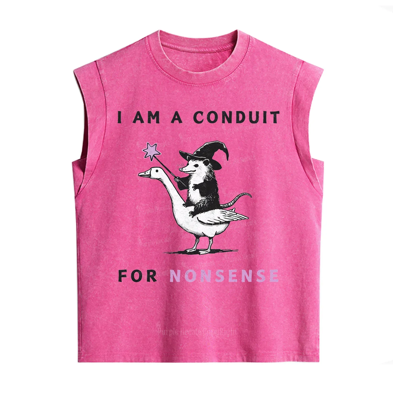 Purplehecate I Am A Conduit For Nonsense Vintage Washed Tank