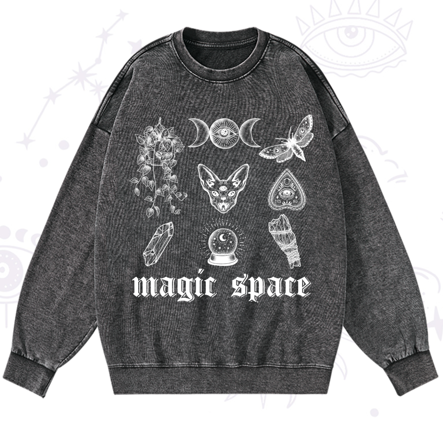 Magic Purplehecate Magic Space Washed Sweatshirt