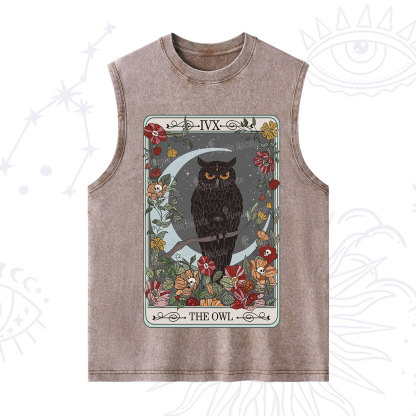 Purplehecate The Owl Tarot Washed Tank