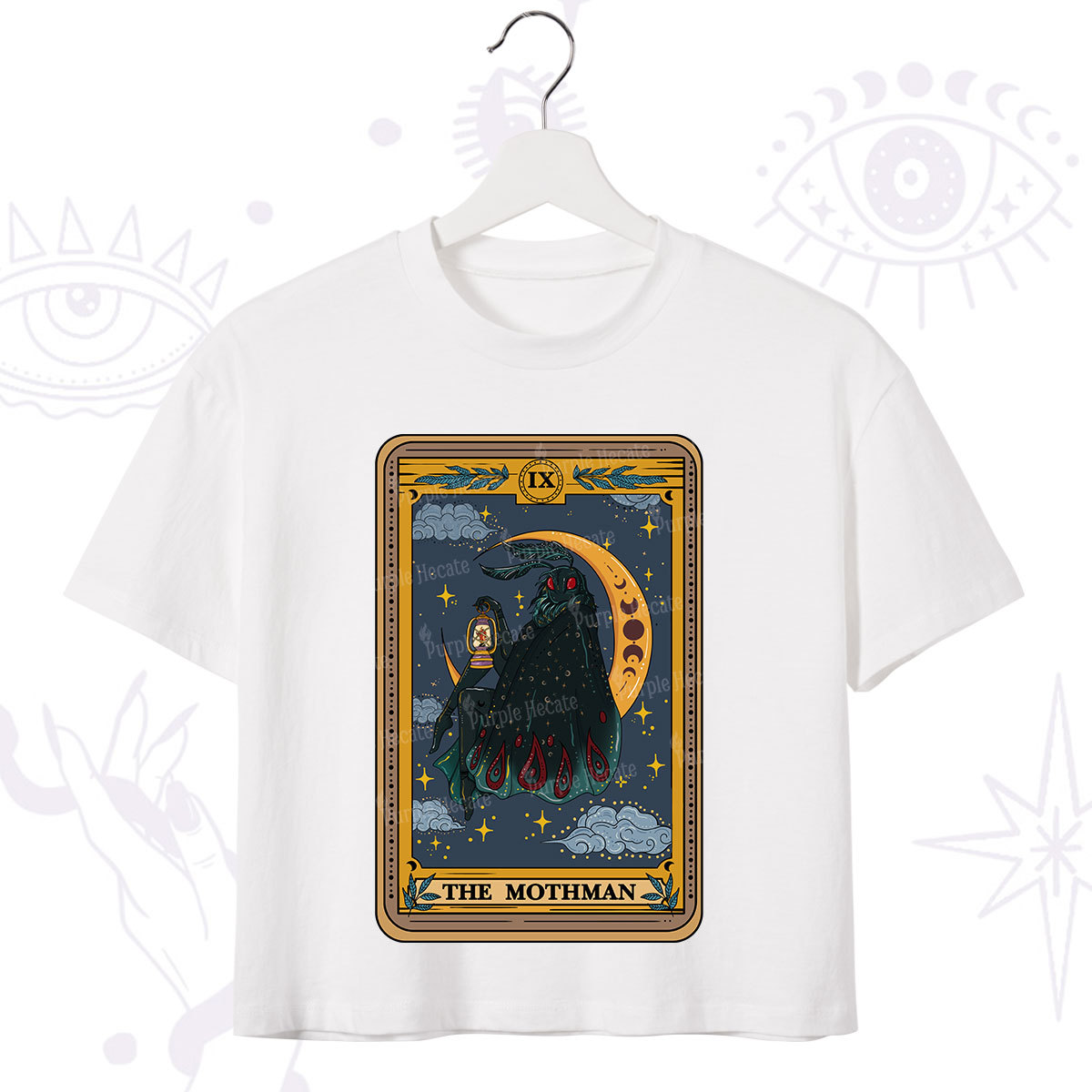 Purplehecate The Mothmen Tarot Crop T-Shirt