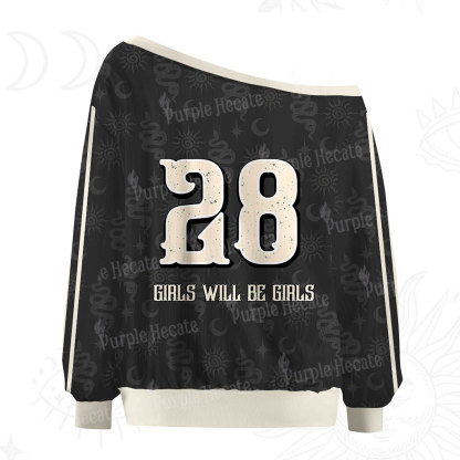 Purplehecate Girls Will Be Girls Off The Shoulder Graphic Jersey