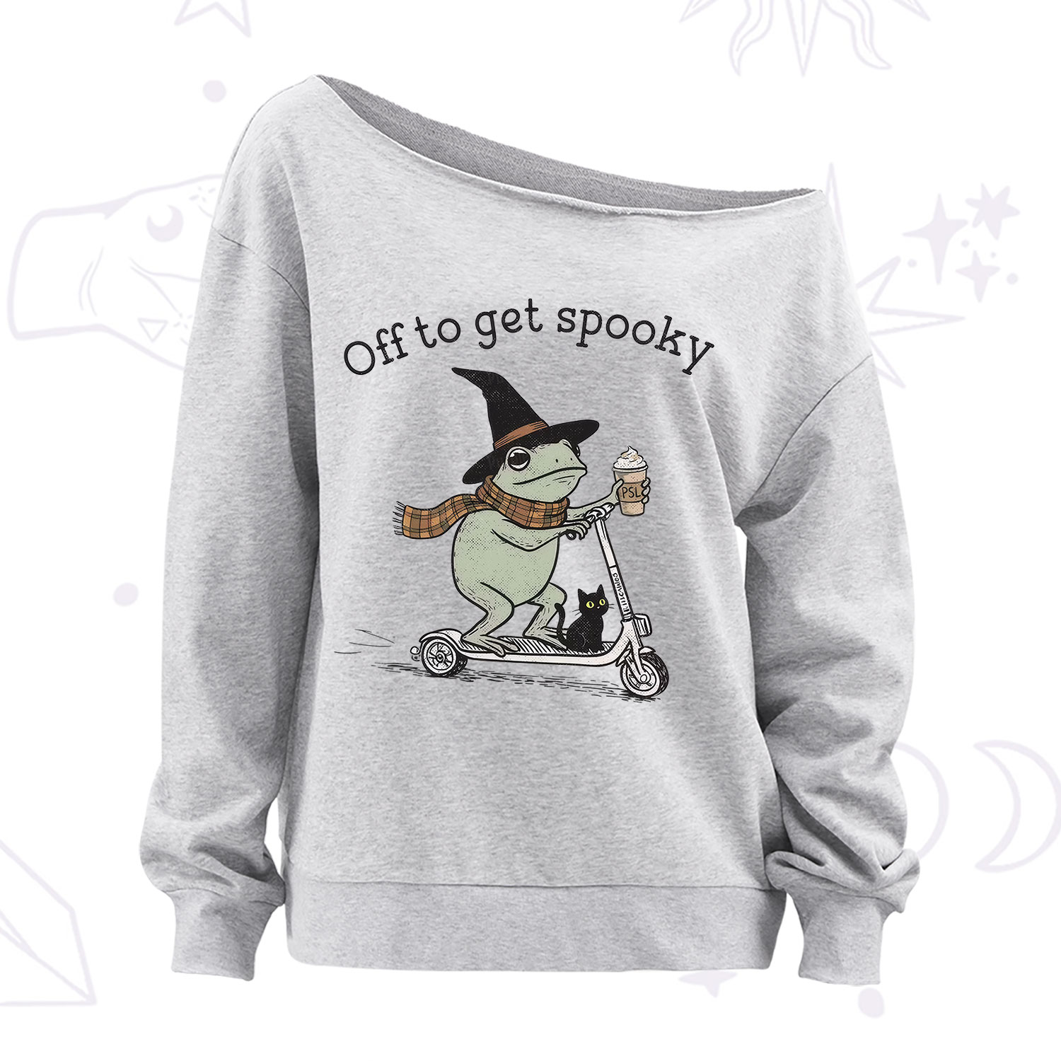 Purplehecate Off to get Spooky Halloween Forg Off The Shoulder Sweatshirt