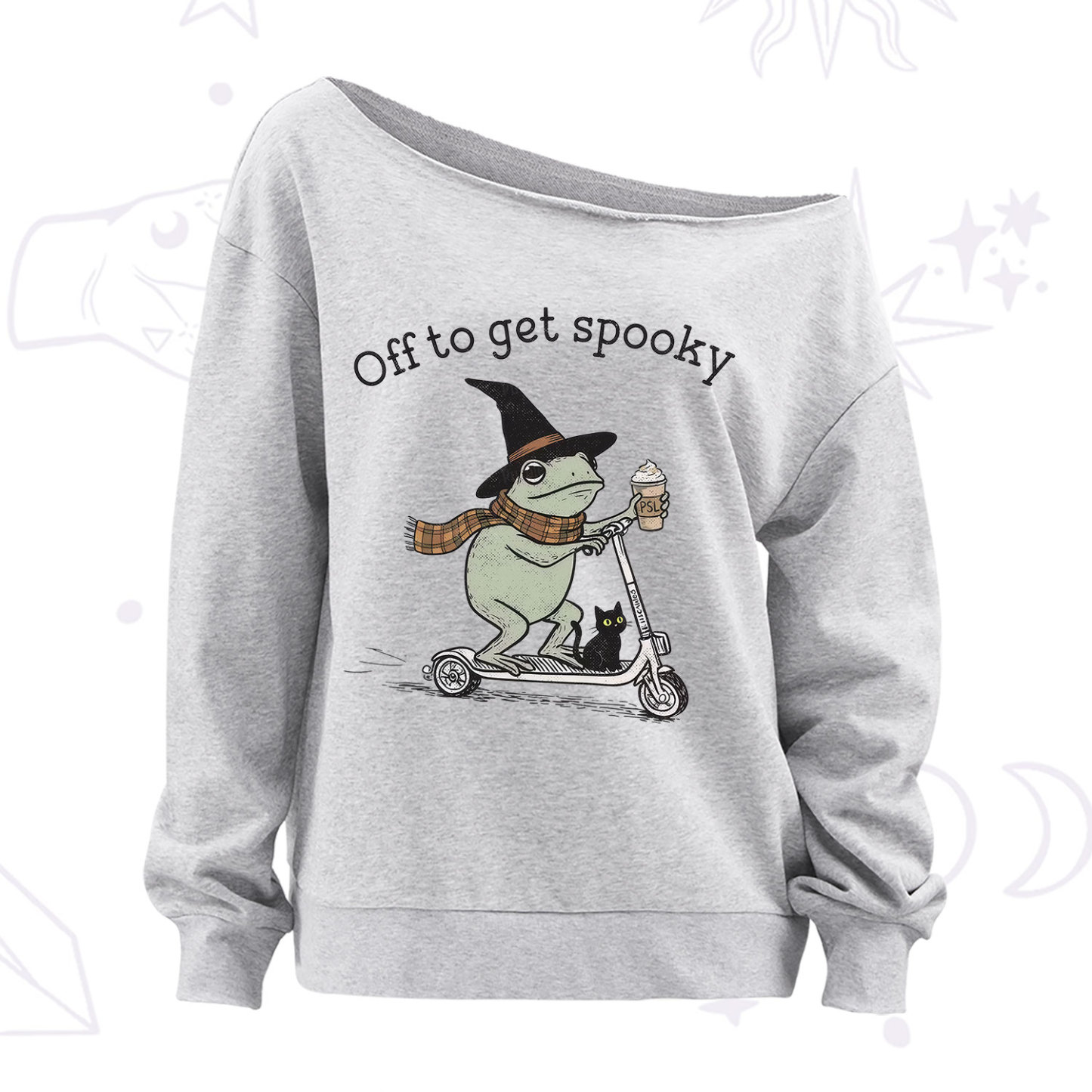 Purplehecate Off to get Spooky Halloween Forg Off The Shoulder Sweatshirt