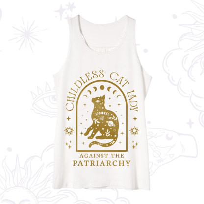 Purplehecate Childless Cat Lady Against the Patriarchy Tank