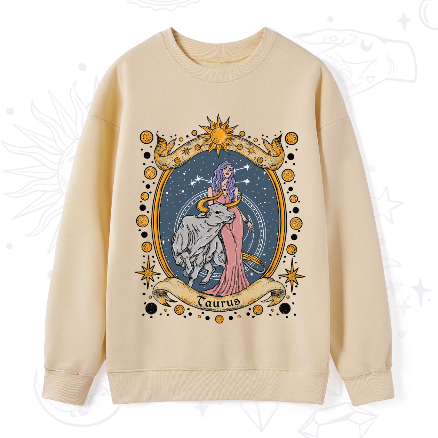 Purplehecate Celestial Taurus Zodiac Sweatshirt