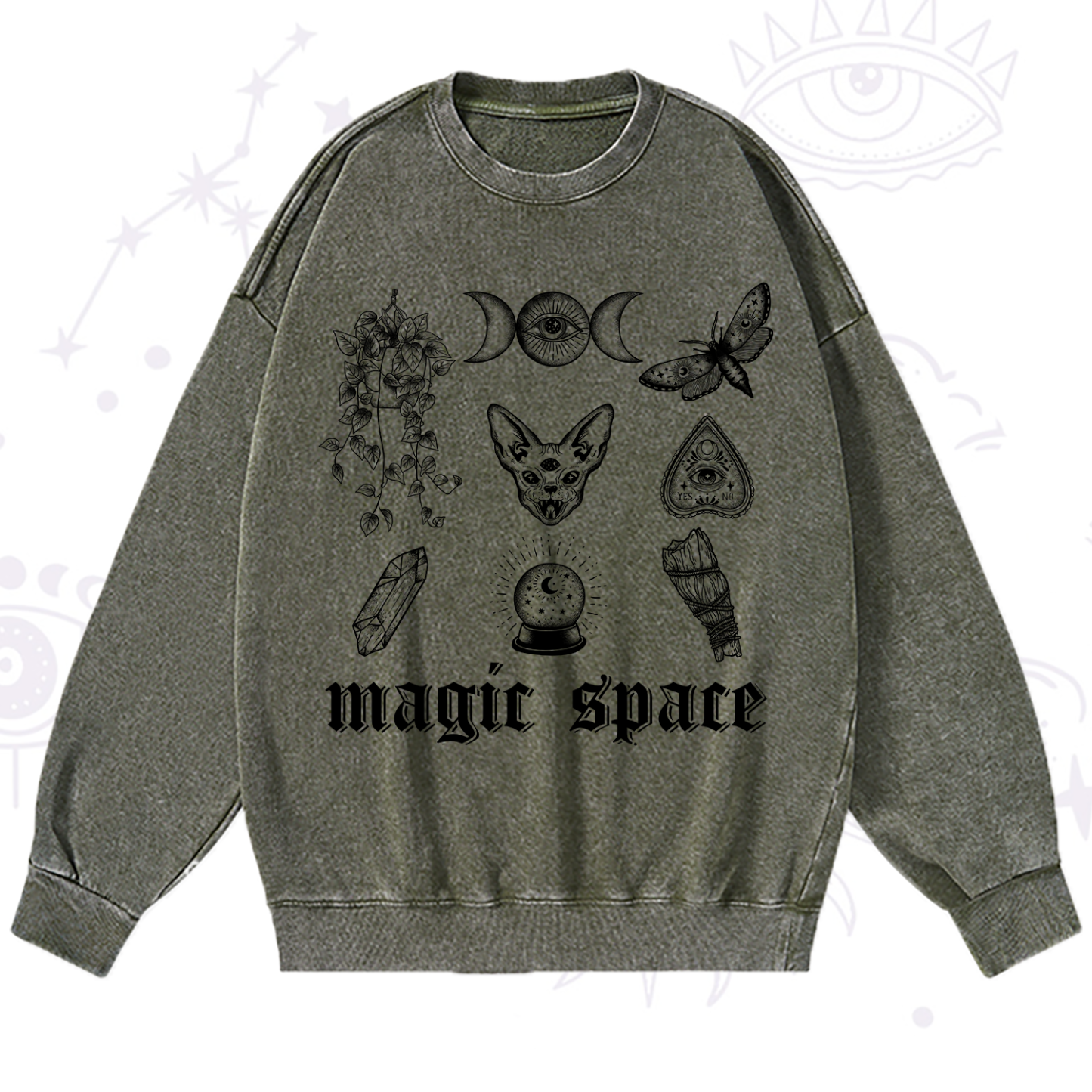 Purplehecate Magic Space Washed Sweatshirt