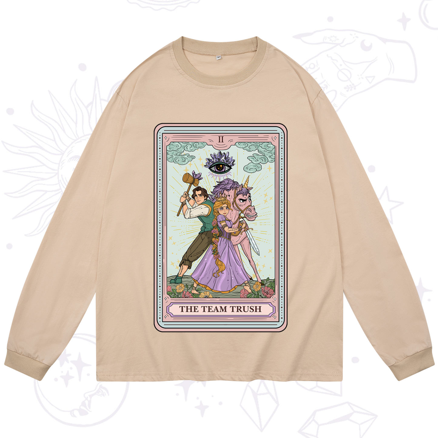 Purplehecate The Team Trush Tarot Card Long Sleeve T-Shirt