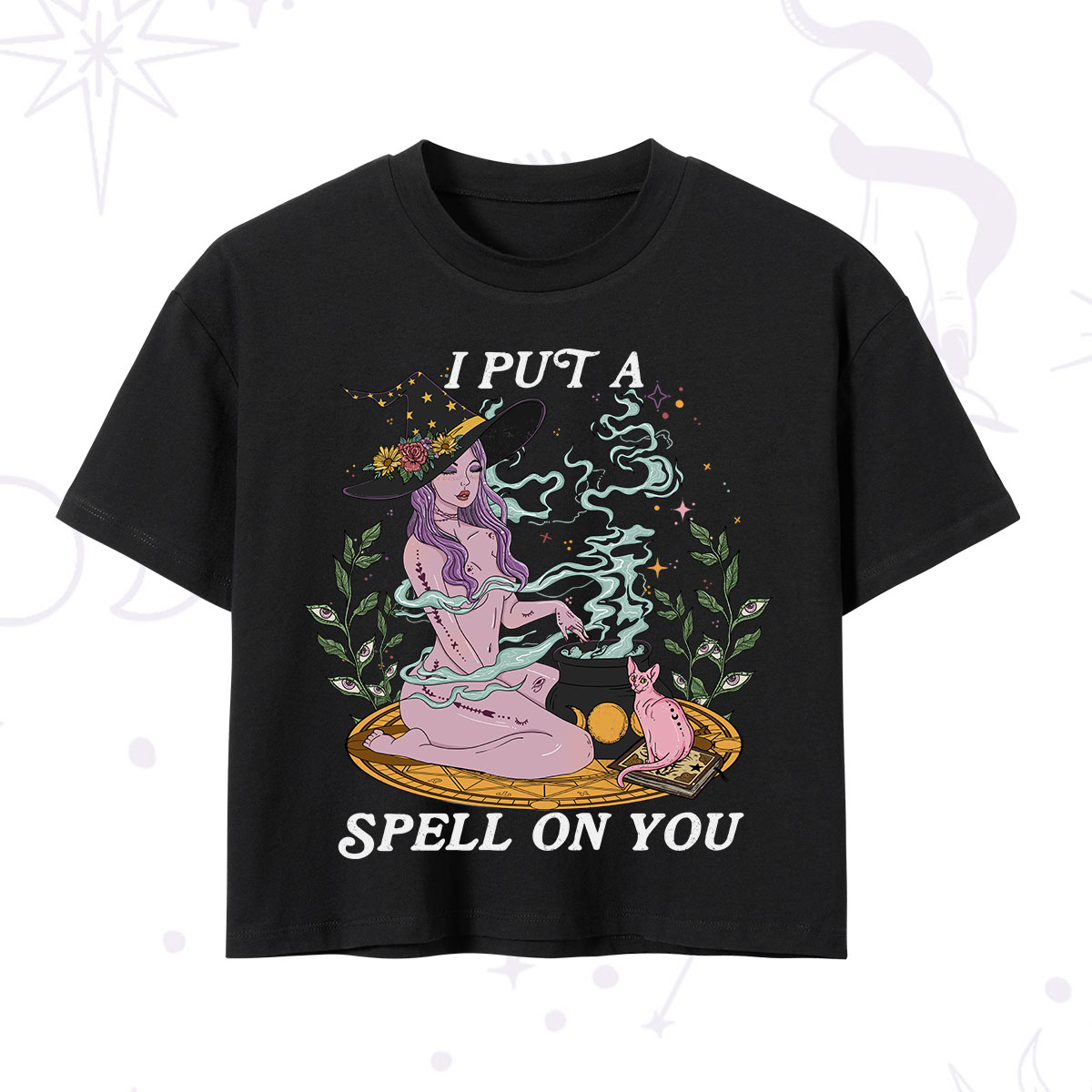 Purplehecate I Put A Spell On You Crop T-Shirt