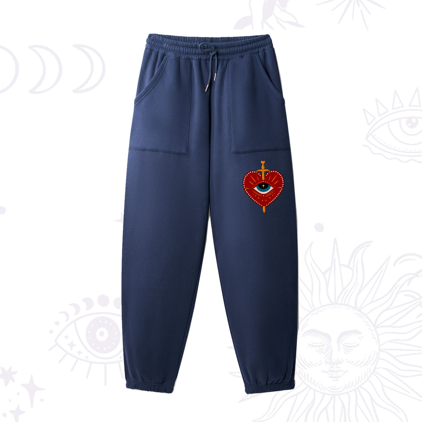 Purplehecate Queen of Hearts Fleece Sweatpants