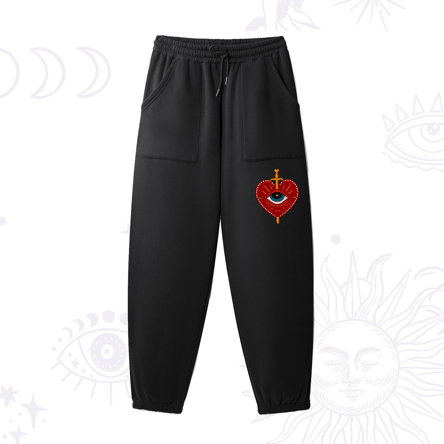 Purplehecate Queen of Hearts Fleece Sweatpants