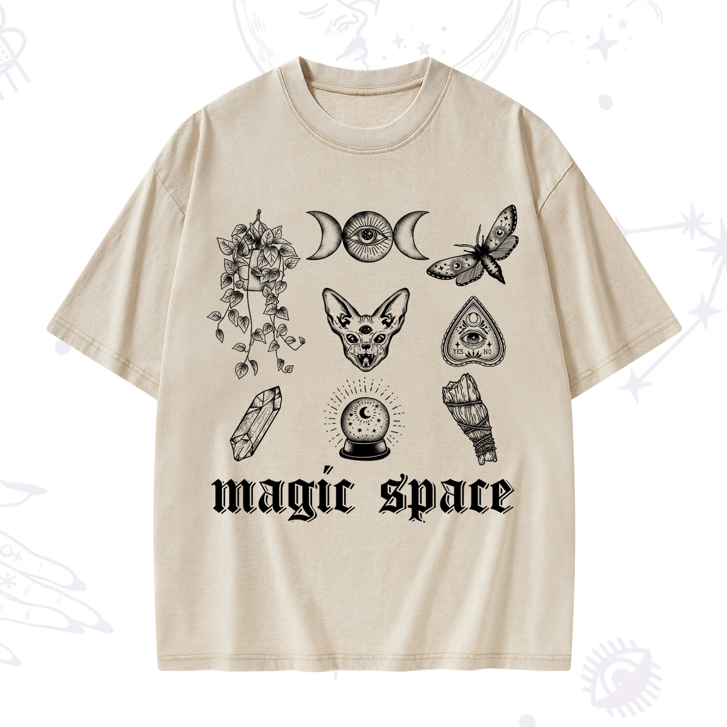 Purplehecate Magic Space Washed T-Shirt