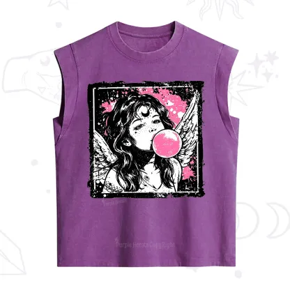 Purplehecate Grunge Angel with Bubblegum Vintage Washed Tank