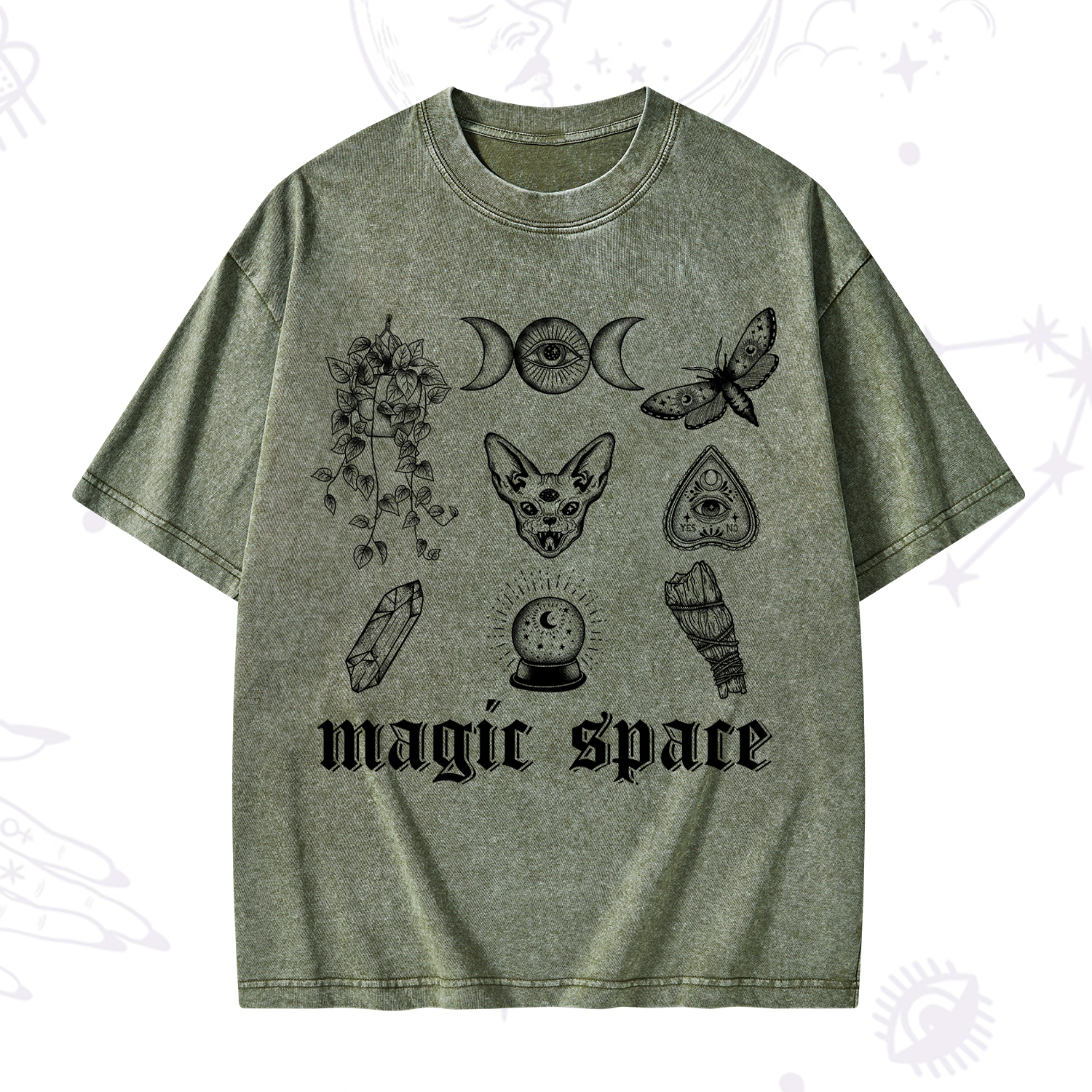 Purplehecate Magic Space Washed T-Shirt