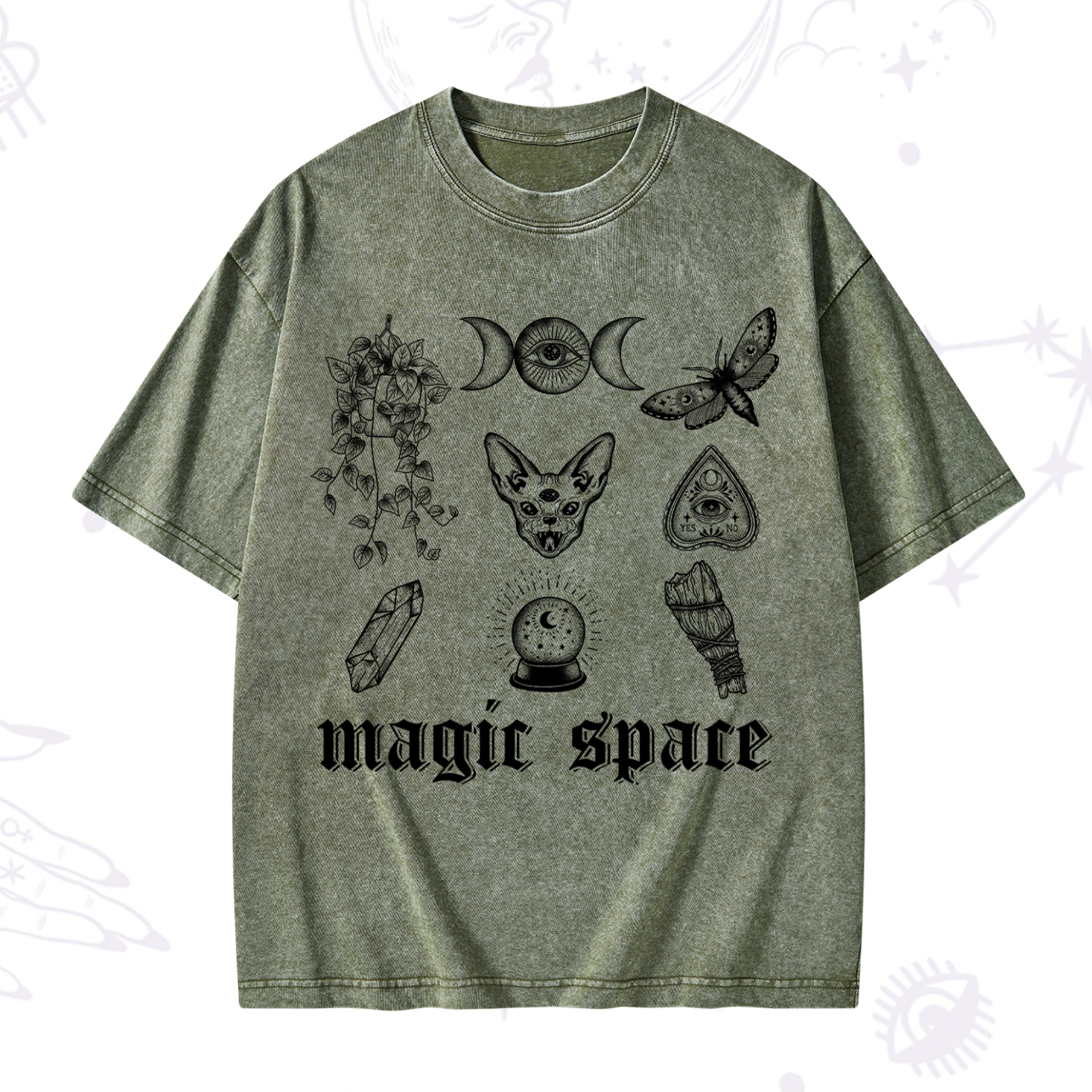 Purplehecate Magic Space Washed T-Shirt