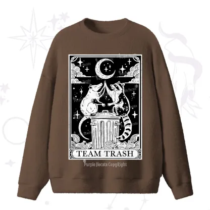 Purplehecate The Team Trash Tarot Fuzzy Ugly Sweater