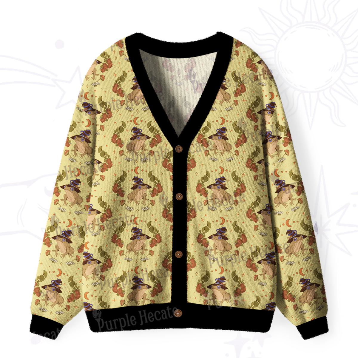 Purplehecate The Frog Ugly Cardigan Sweaters