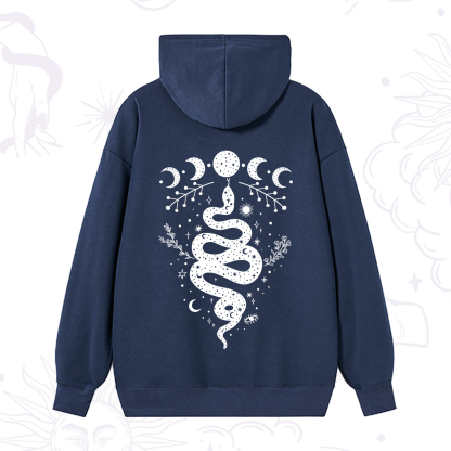 Purplehecate Snake And Moon Phase Comfort Hoodie