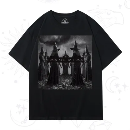 Purplehecate Vintage Girls Will Be Girls Witch T-Shirt