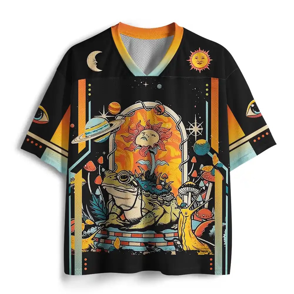 Purplehecate Frog and Mushroom Mesh Jersey