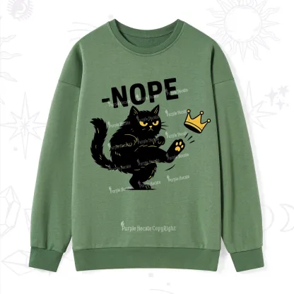 Purplehecate No Kings Black Cat Sweatshirt