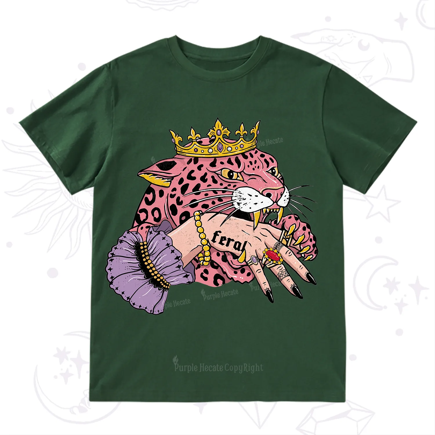 Purplehecate Feral Queen Pink Leopard T-Shirt