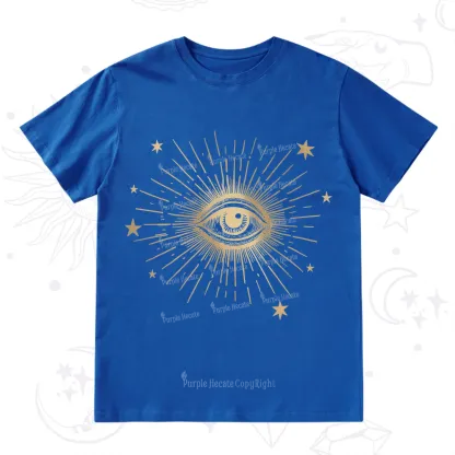 Purplehecate Celestial Eye with Stars T-Shirt