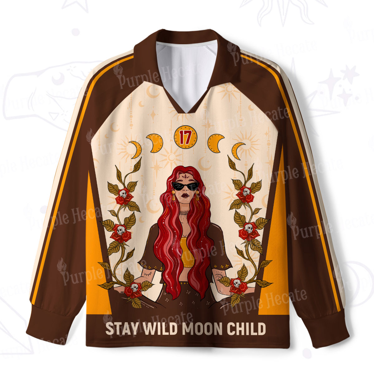 Purplehecate Stay Wild Moon Child Long Sleeve Jersey Shirt