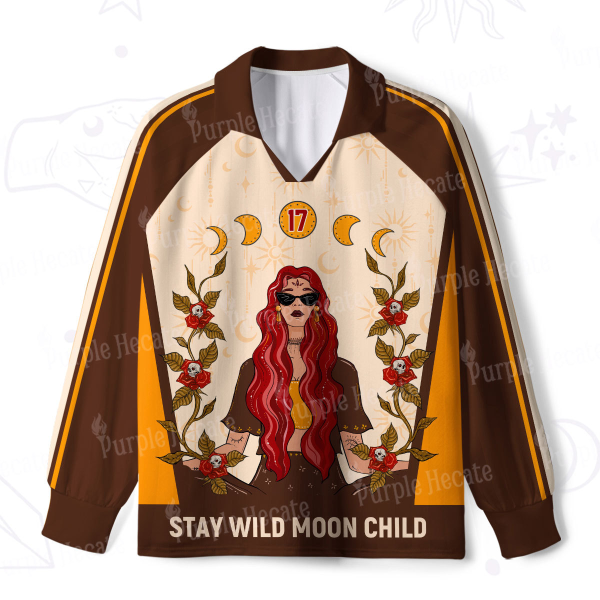 Purplehecate Stay Wild Moon Child Long Sleeve Jersey Shirt
