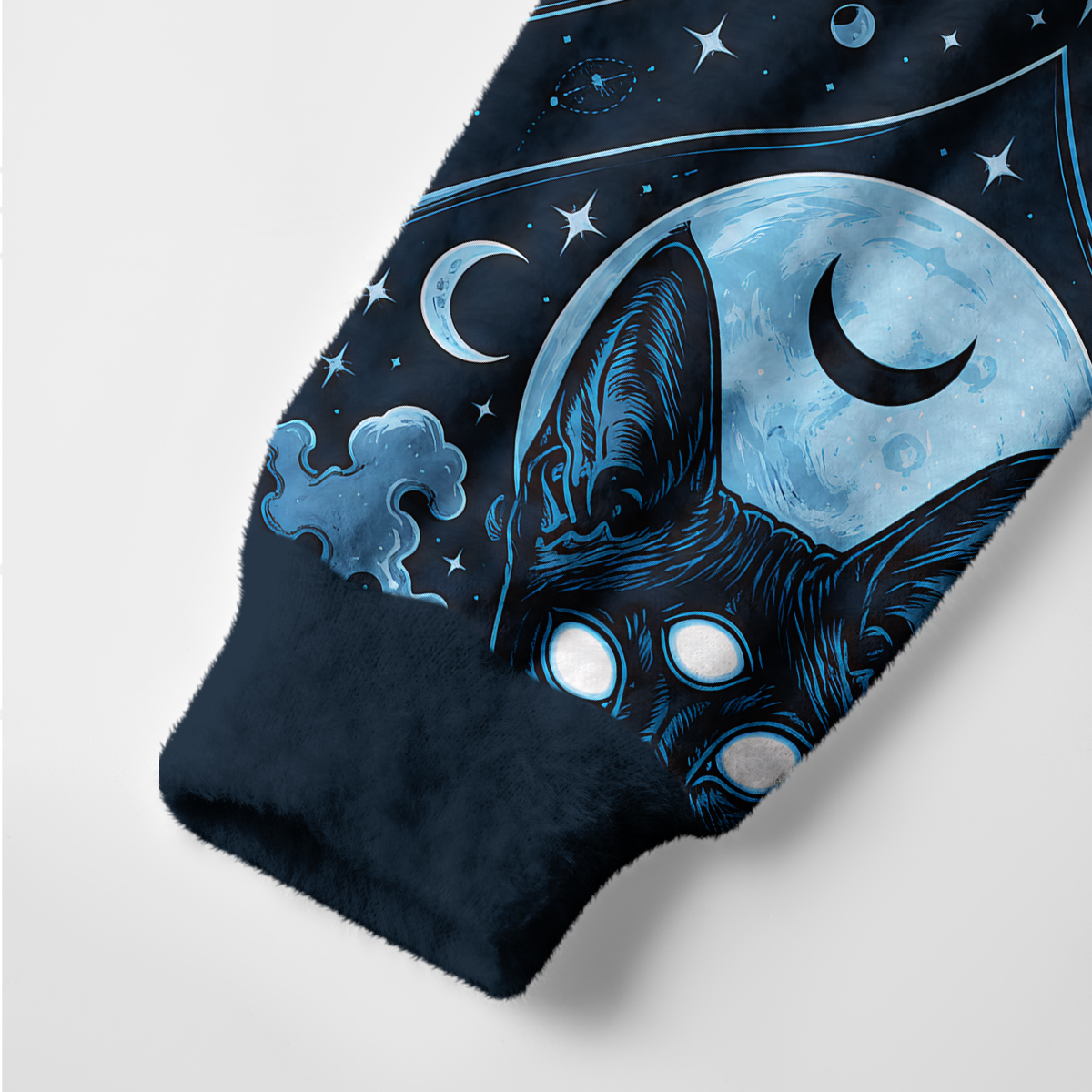 Purplehecate Dreath Moth & Witch Cat Ugly Cardigan Sweaters