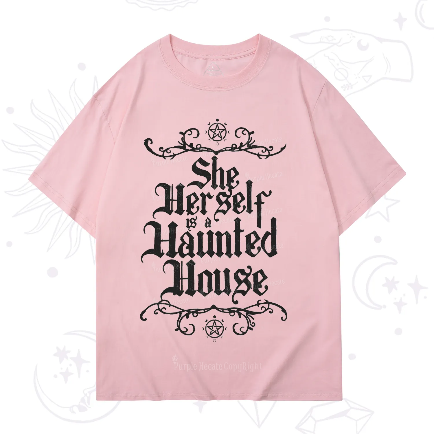 Purplehecate She Herself is a Haunted House T-Shirt