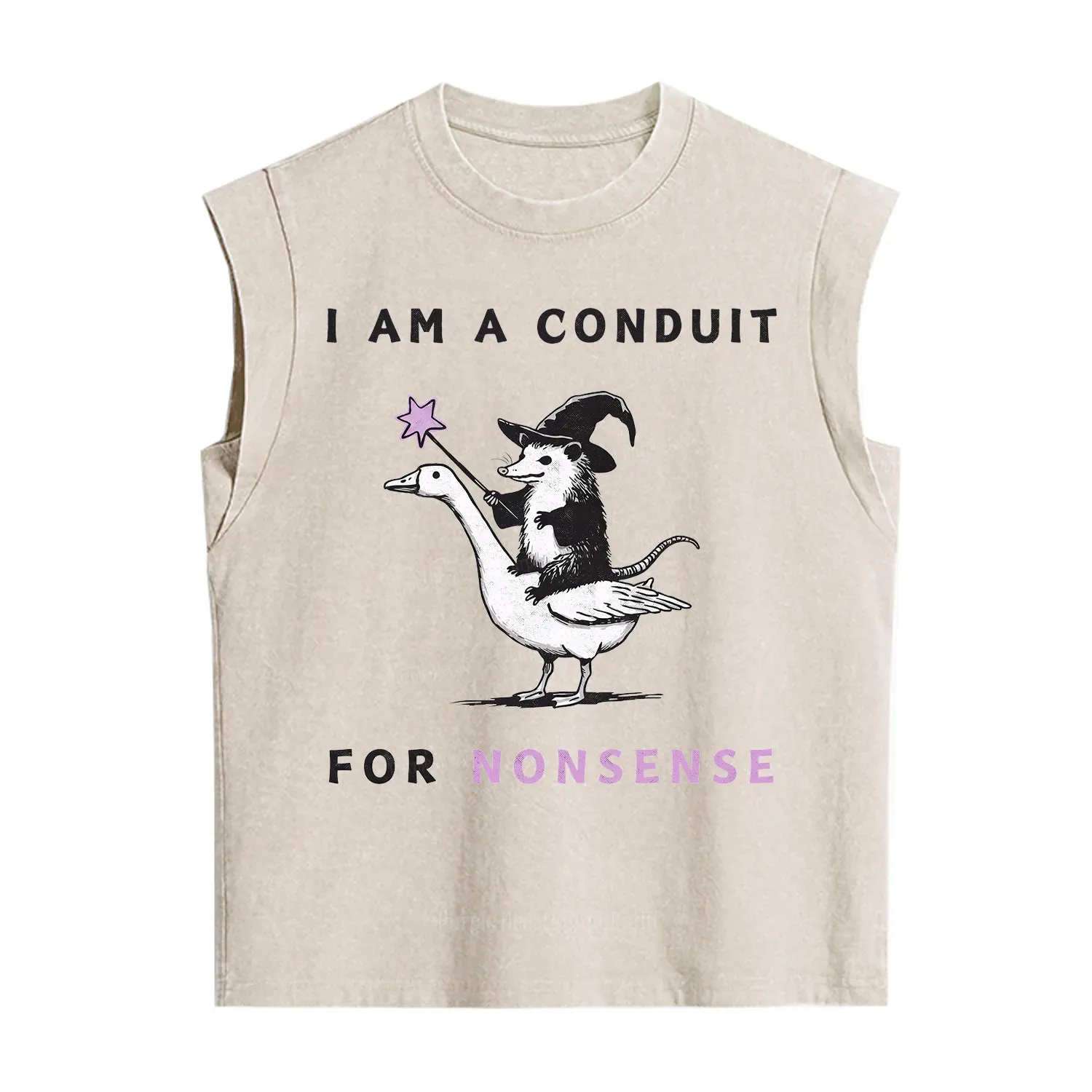 Purplehecate I Am A Conduit For Nonsense Vintage Washed Tank