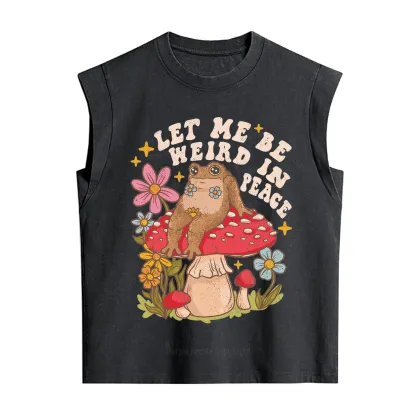Purplehecate Let Me Be Weird In Peace Toad Vintage Washed Tank