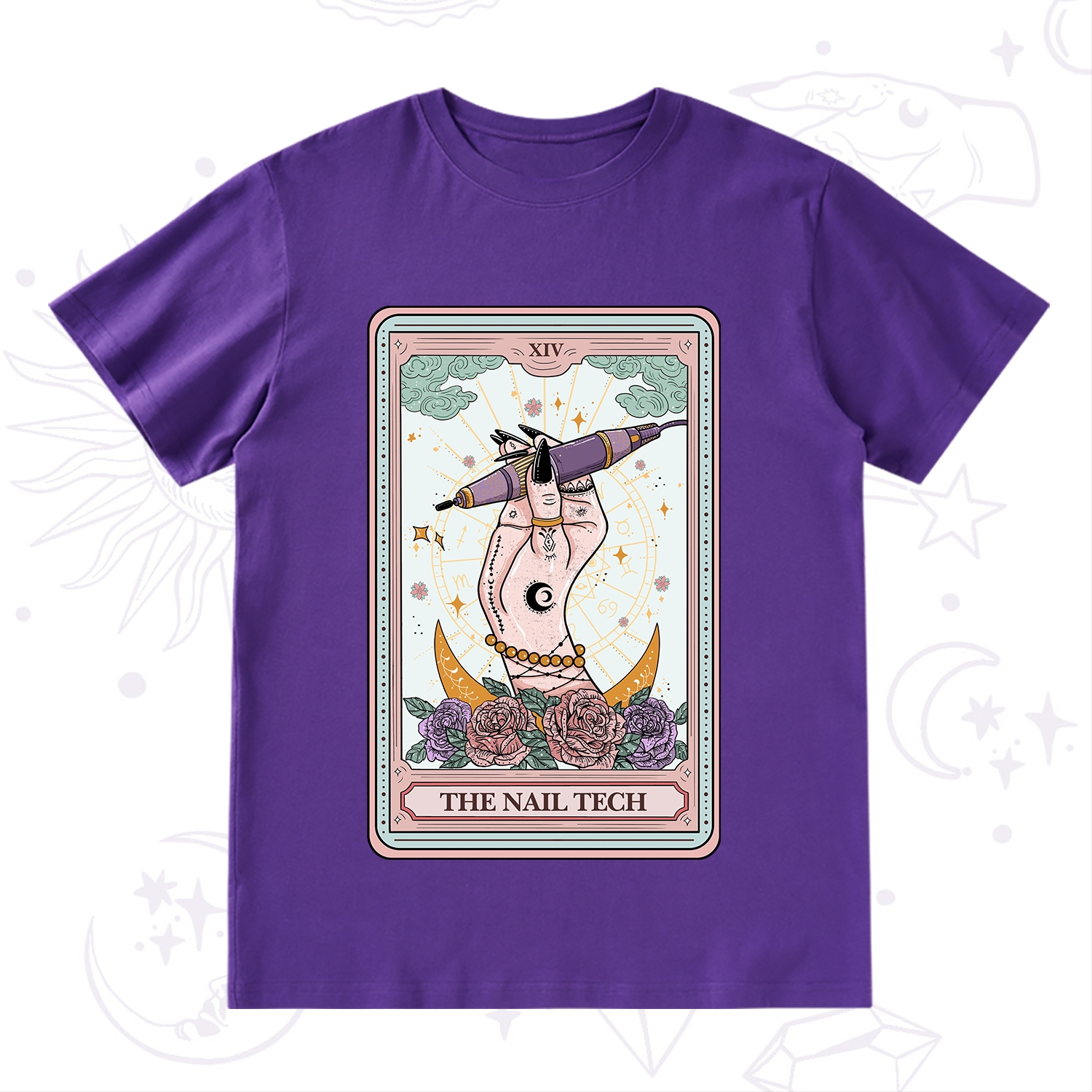 Purplehecate The Nail Tech Tarot Card T-Shirt