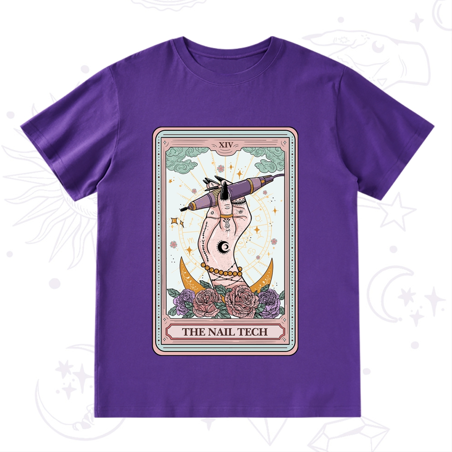 Purplehecate The Nail Tech Tarot Card T-Shirt