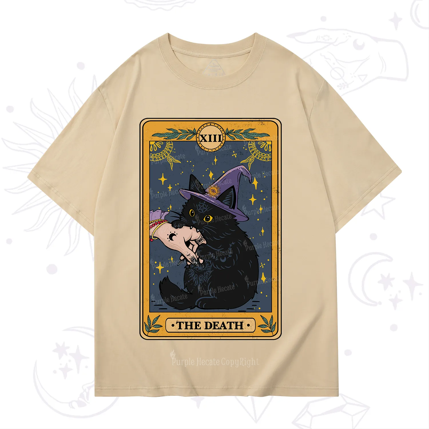 Purplehecate The Black Cat Death Tarot T-Shirt