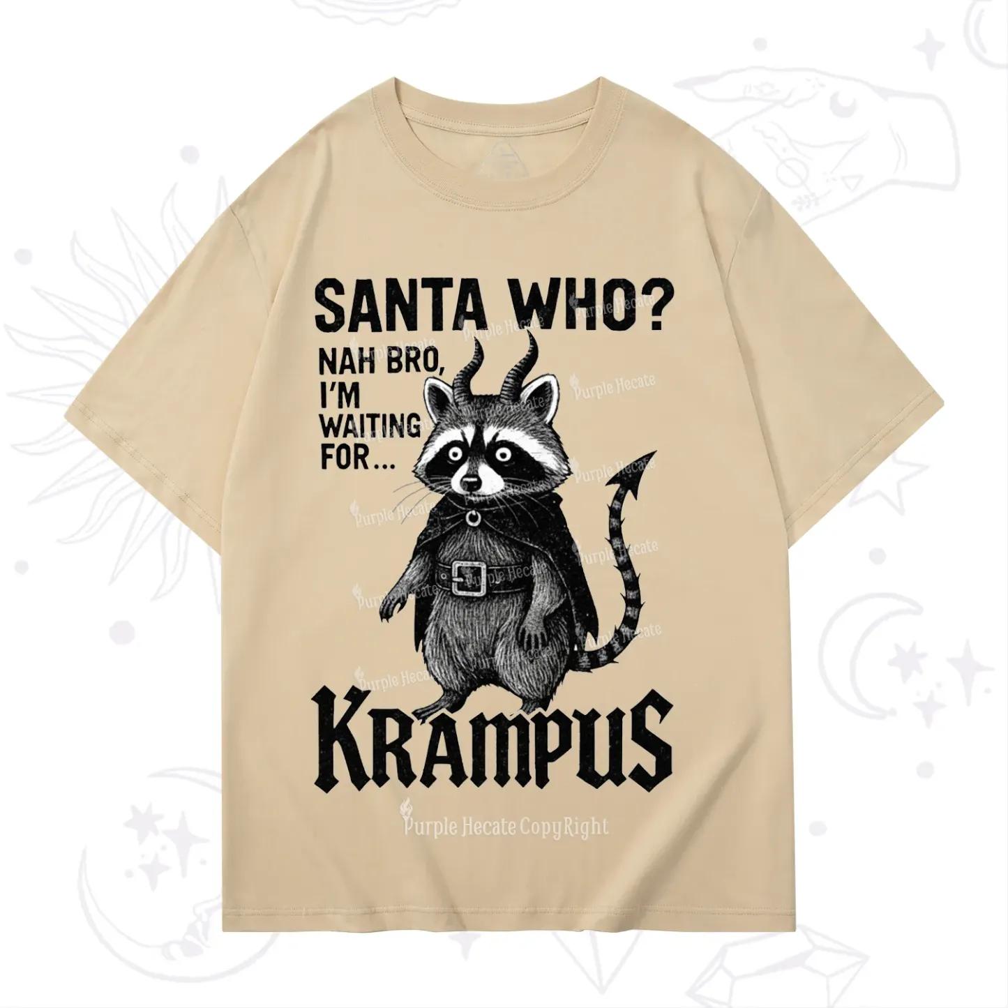 Purplehecate Santa Who? Nah Bro I'm Waiting for Krampus Christmas T-Shirt