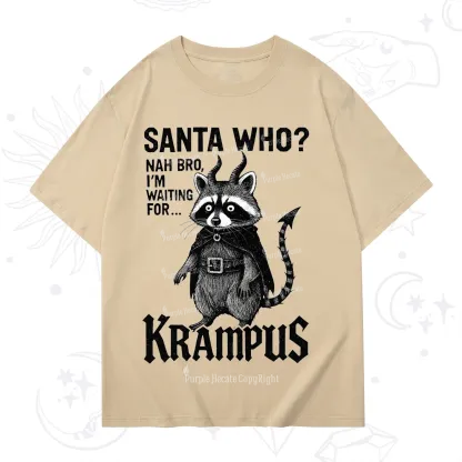 Purplehecate Santa Who? Nah Bro I'm Waiting for Krampus Christmas T-Shirt
