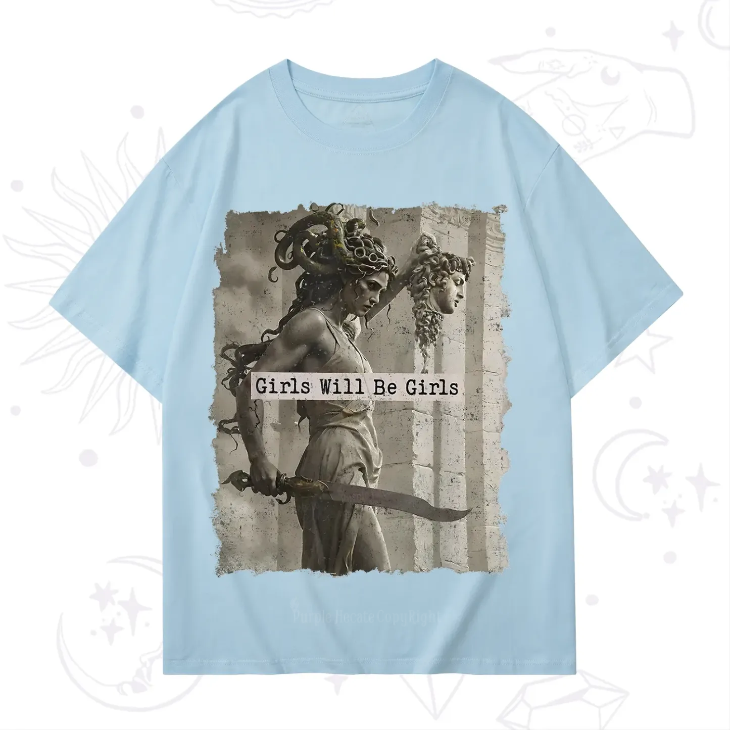 Purplehecate Medusa Girls Will Be Girls T-Shirt