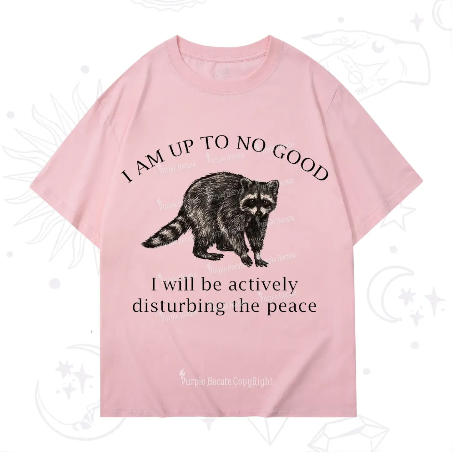 Purplehecate Trash Raccoon Backyard Wildlife T-Shirt