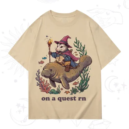 Purplehecate Opossum Wizard on Sea Quest T-Shirt