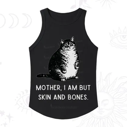 Purplehecate Cat Mother I Am But Skin And Bones Racerback Tank Top