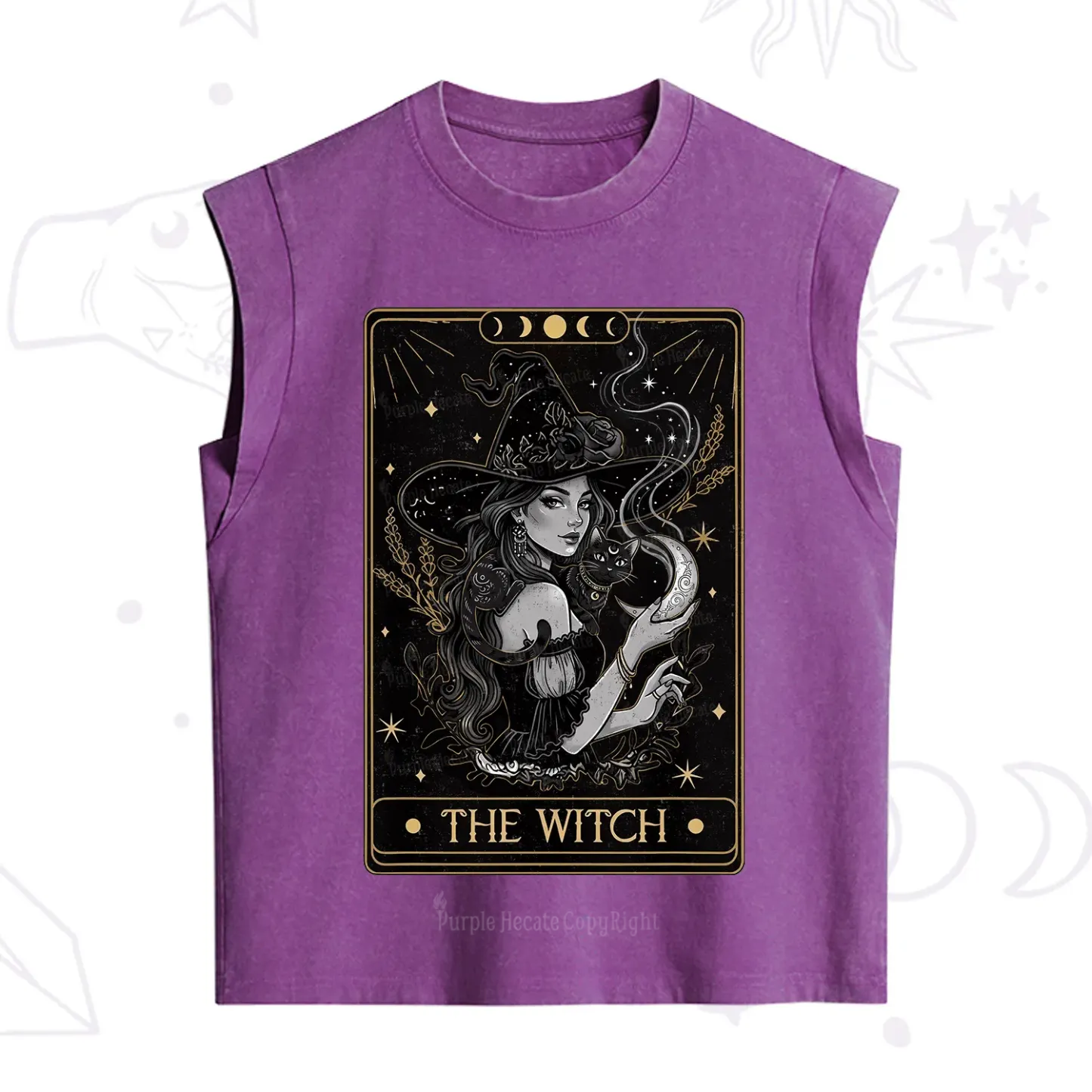 Purplehecate The Witch Enchanted Tarot Card Vintage Washed Tank