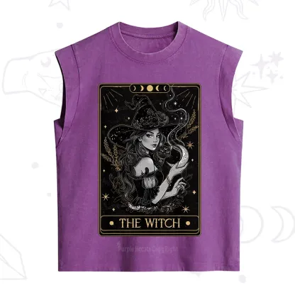 Purplehecate The Witch Enchanted Tarot Card Vintage Washed Tank
