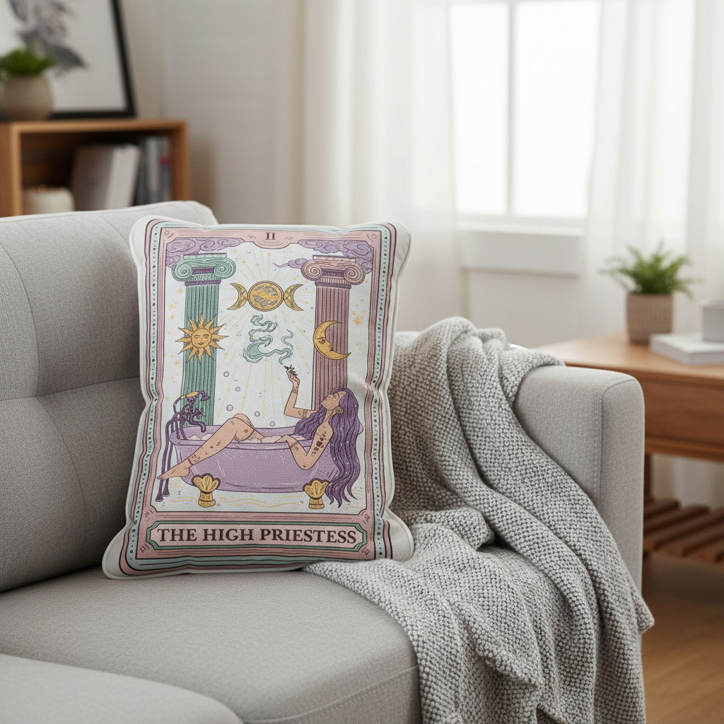 Purplehecate The High Priestess Tarot Pillow