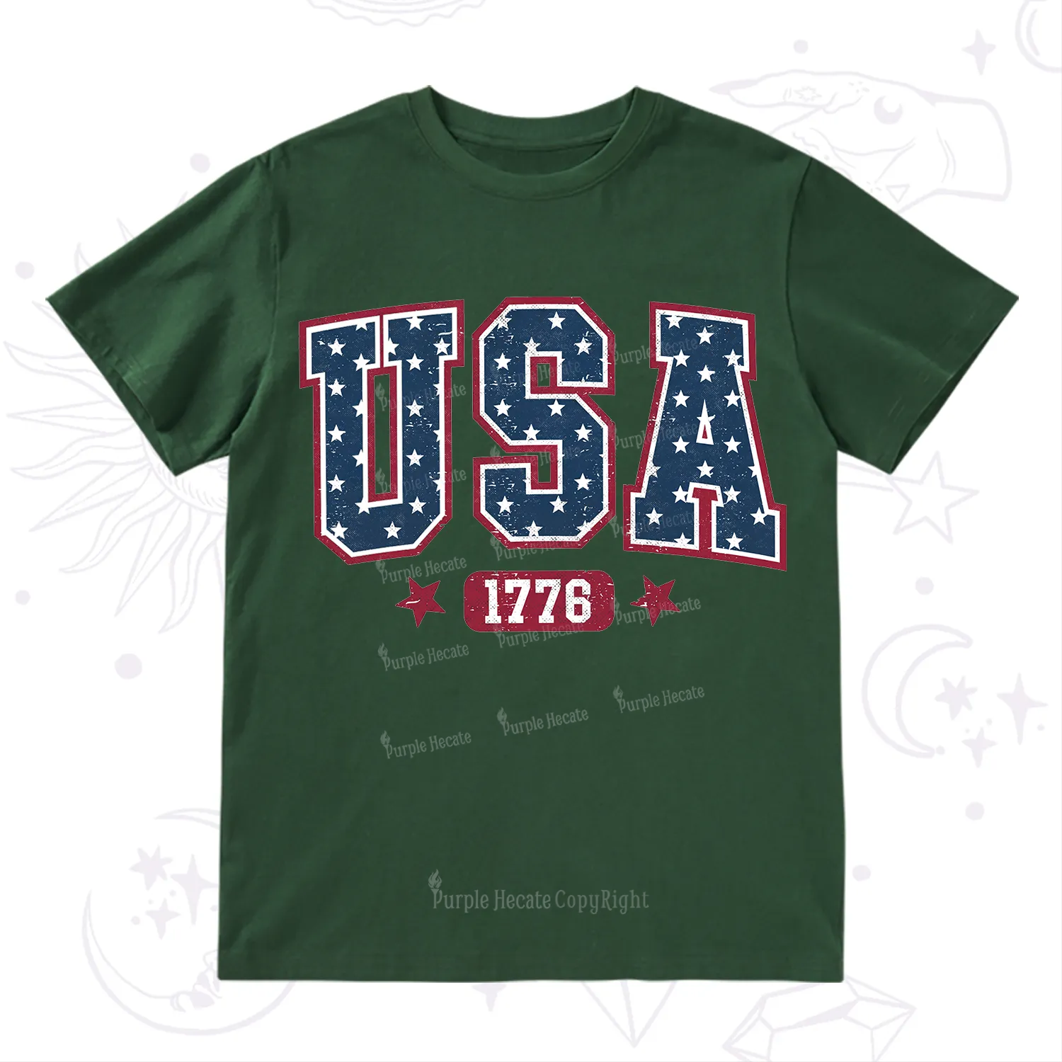 Purplehecate Retro USA 1776 T-Shirt
